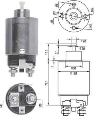 Magneti Marelli 940113050284 - Elettromagnete, Motore d'avviamento autozon.pro