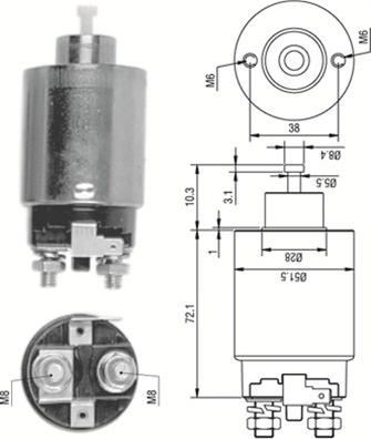 Magneti Marelli 940113050283 - Elettromagnete, Motore d'avviamento autozon.pro