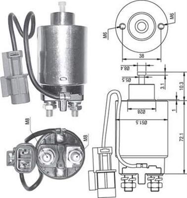 Magneti Marelli 940113050287 - Elettromagnete, Motore d'avviamento autozon.pro