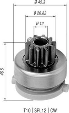 Magneti Marelli 940113020439 - Pignone, Motorino d'avviamento autozon.pro