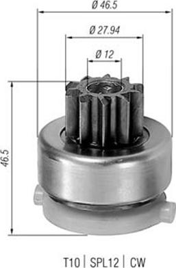 Magneti Marelli 940113020435 - Pignone, Motorino d'avviamento autozon.pro