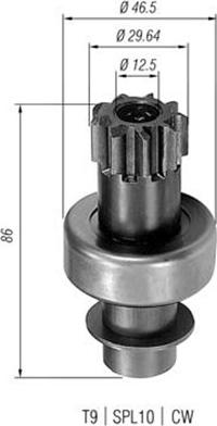 Magneti Marelli 940113020090 - Pignone, Motorino d'avviamento autozon.pro