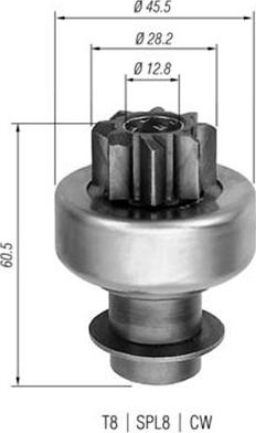 Magneti Marelli 940113020097 - Pignone, Motorino d'avviamento autozon.pro