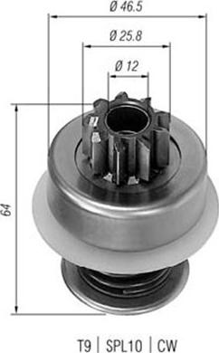 Magneti Marelli 940113020015 - Pignone, Motorino d'avviamento autozon.pro