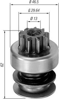 Magneti Marelli 940113020036 - Pignone, Motorino d'avviamento autozon.pro