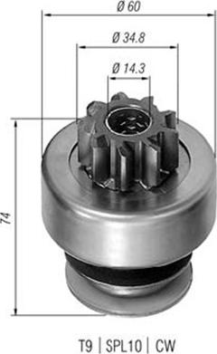 Magneti Marelli 940113020071 - Pignone, Motorino d'avviamento autozon.pro