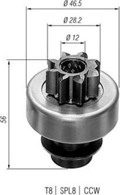 Magneti Marelli 940113020197 - Pignone, Motorino d'avviamento autozon.pro