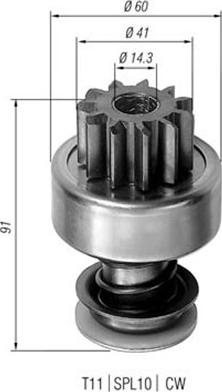 Magneti Marelli 940113020104 - Pignone, Motorino d'avviamento autozon.pro