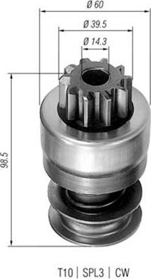 Magneti Marelli 940113020189 - Pignone, Motorino d'avviamento autozon.pro