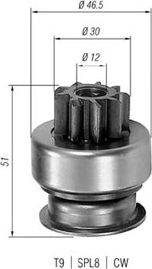 Magneti Marelli 940113020185 - Pignone, Motorino d'avviamento autozon.pro