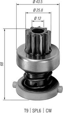 Magneti Marelli 940113020182 - Pignone, Motorino d'avviamento autozon.pro