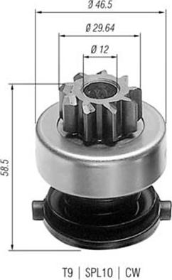 Magneti Marelli 940113020136 - Pignone, Motorino d'avviamento autozon.pro