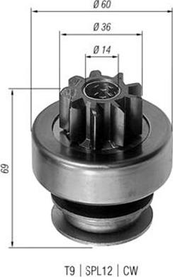 Magneti Marelli 940113020128 - Pignone, Motorino d'avviamento autozon.pro