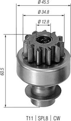 Magneti Marelli 940113020123 - Pignone, Motorino d'avviamento autozon.pro