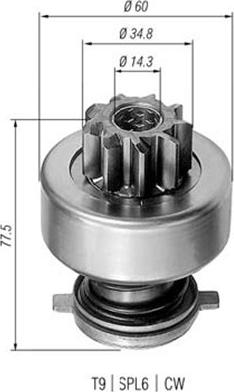 Magneti Marelli 940113020179 - Pignone, Motorino d'avviamento autozon.pro