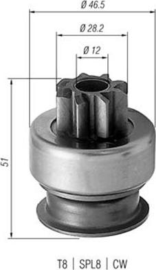 Magneti Marelli 940113020176 - Pignone, Motorino d'avviamento autozon.pro