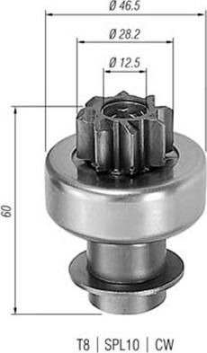 Magneti Marelli 940113020170 - Pignone, Motorino d'avviamento autozon.pro