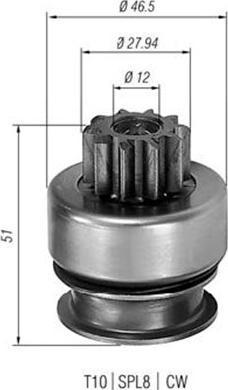 Magneti Marelli 940113020178 - Pignone, Motorino d'avviamento autozon.pro