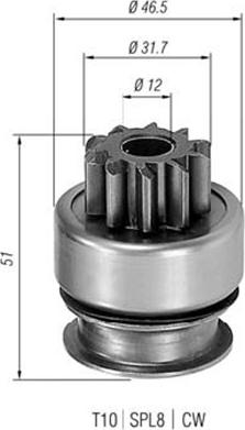 Magneti Marelli 940113020177 - Pignone, Motorino d'avviamento autozon.pro