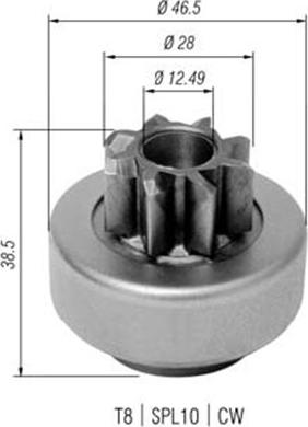 Magneti Marelli 940113020345 - Pignone, Motorino d'avviamento autozon.pro