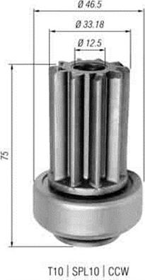 Magneti Marelli 940113020342 - Pignone, Motorino d'avviamento autozon.pro