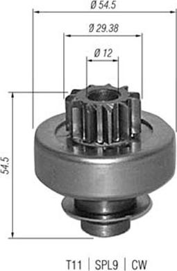 Magneti Marelli 940113020347 - Pignone, Motorino d'avviamento autozon.pro