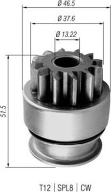 Magneti Marelli 940113020355 - Pignone, Motorino d'avviamento autozon.pro