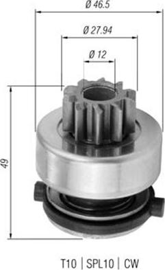 Magneti Marelli 940113020357 - Pignone, Motorino d'avviamento autozon.pro