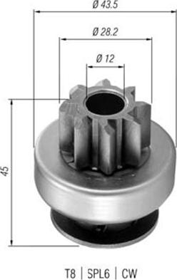 Magneti Marelli 940113020362 - Pignone, Motorino d'avviamento autozon.pro