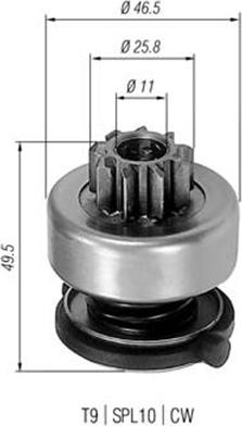 Magneti Marelli 940113020301 - Pignone, Motorino d'avviamento autozon.pro