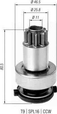 Magneti Marelli 940113020385 - Pignone, Motorino d'avviamento autozon.pro