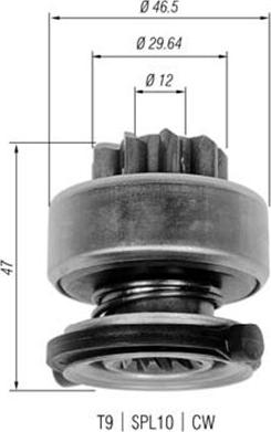 Magneti Marelli 940113020335 - Pignone, Motorino d'avviamento autozon.pro