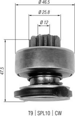 Magneti Marelli 940113020329 - Pignone, Motorino d'avviamento autozon.pro