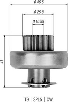 Magneti Marelli 940113020324 - Pignone, Motorino d'avviamento autozon.pro