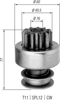 Magneti Marelli 940113020292 - Pignone, Motorino d'avviamento autozon.pro