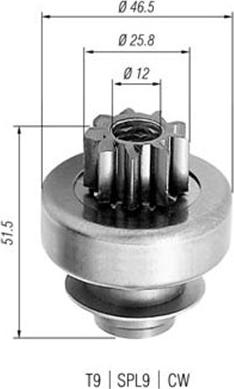 Magneti Marelli 940113020240 - Pignone, Motorino d'avviamento autozon.pro