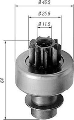 Magneti Marelli 940113020242 - Pignone, Motorino d'avviamento autozon.pro