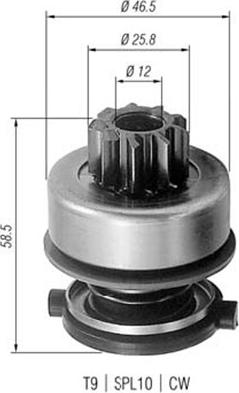 Magneti Marelli 940113020259 - Pignone, Motorino d'avviamento autozon.pro