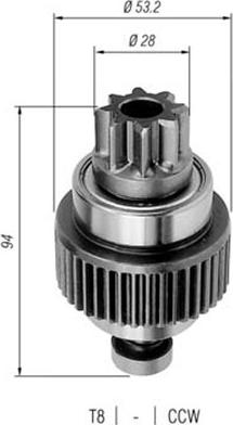 Magneti Marelli 940113020251 - Pignone, Motorino d'avviamento autozon.pro