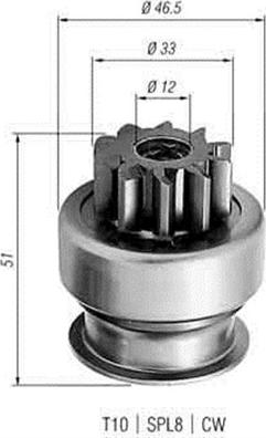 Magneti Marelli 940113020258 - Pignone, Motorino d'avviamento autozon.pro