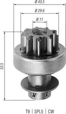 Magneti Marelli 940113020262 - Pignone, Motorino d'avviamento autozon.pro