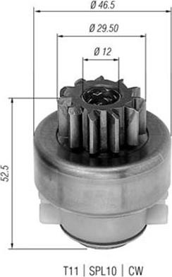 Magneti Marelli 940113020283 - Pignone, Motorino d'avviamento autozon.pro