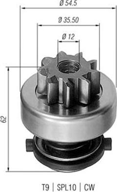 Magneti Marelli 940113020282 - Pignone, Motorino d'avviamento autozon.pro