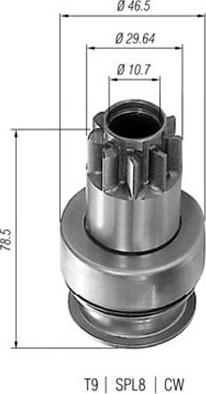 Magneti Marelli 940113020232 - Pignone, Motorino d'avviamento autozon.pro