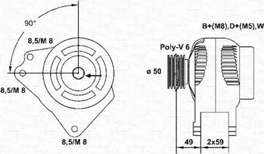 Magneti Marelli 943346001010 - Puleggia cinghia, Alternatore autozon.pro