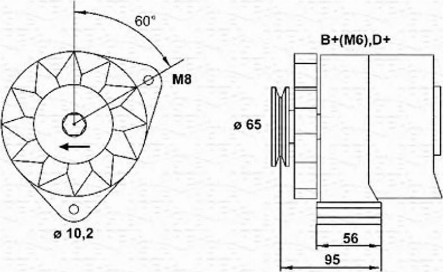 Magneti Marelli 943 34 600 301 0 - Alternatore autozon.pro