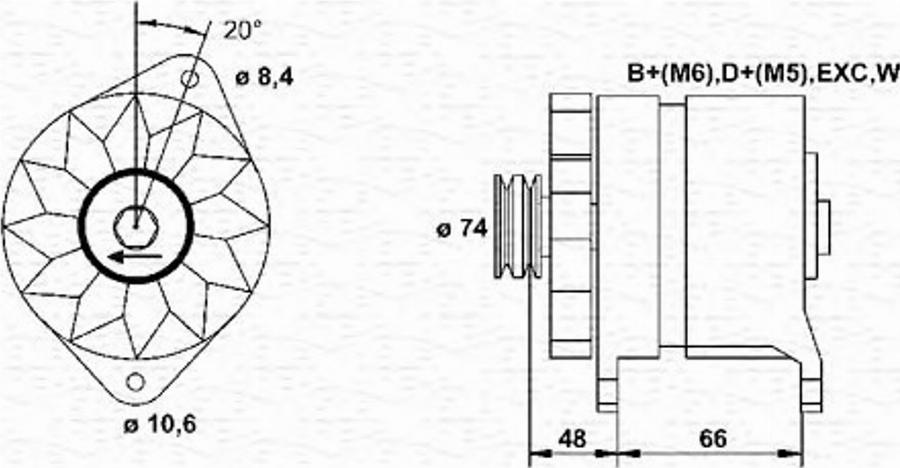 Magneti Marelli 943346129010 - Alternatore autozon.pro