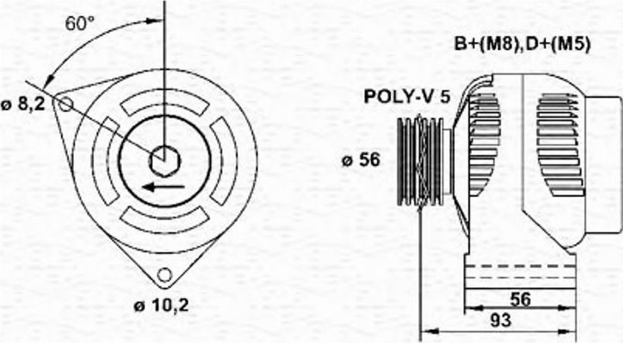 Magneti Marelli 943 35 696 501 0 - Alternatore autozon.pro