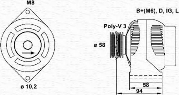 Magneti Marelli 943356939010 - Alternatore autozon.pro