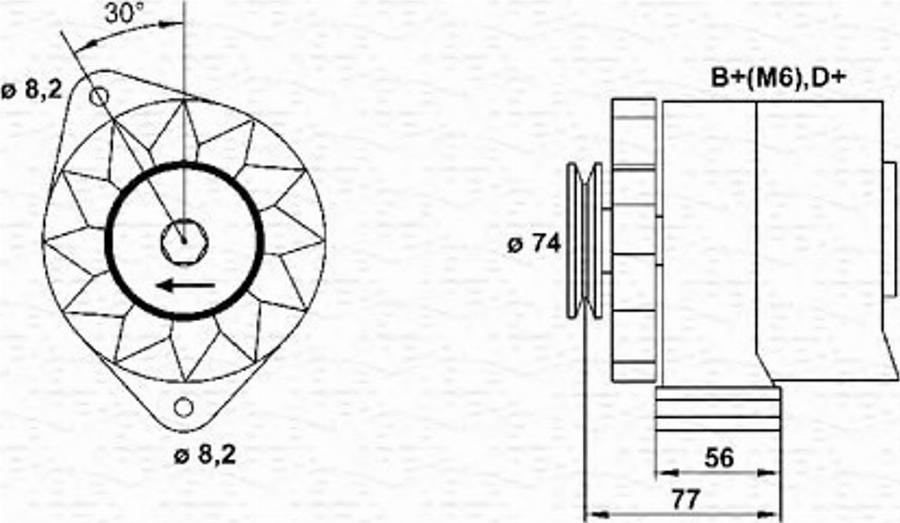 Magneti Marelli 943356548010 - Alternatore autozon.pro